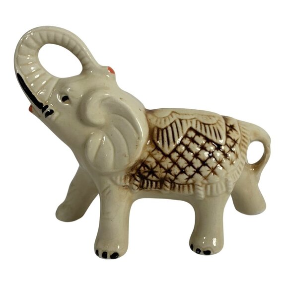VTG Ceramic Good Luck Hand-Painted Decorative Elephant Figurine Made In Brazil - Picture 6 of 9